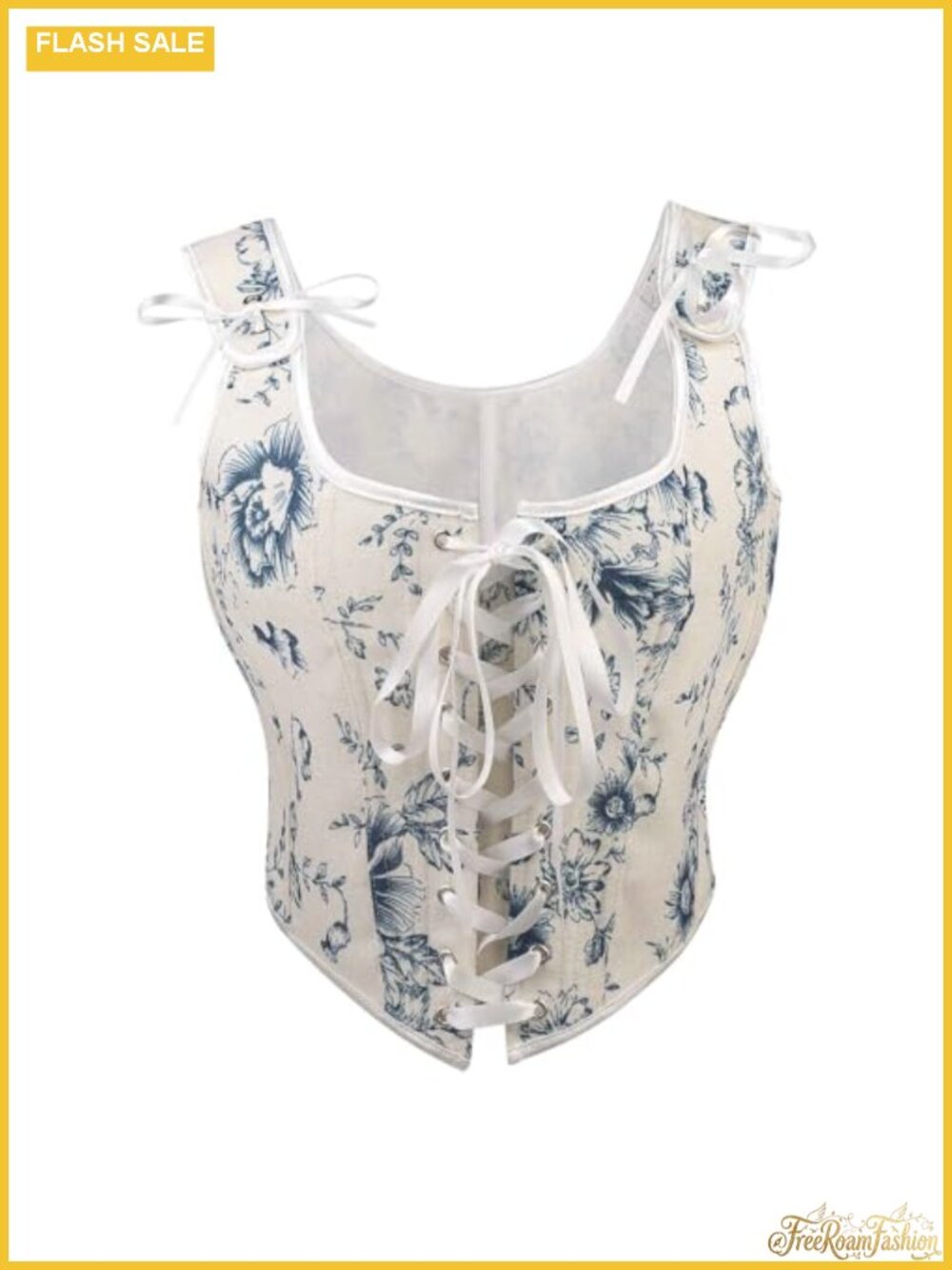 Women's Renaissance Corset Bustier Top Floral Lace Up Overbust Waist Training
